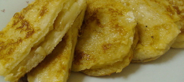 Гренки - а-ля оладьи с яблоками