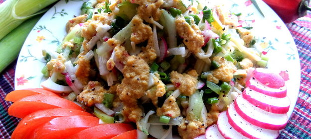 Картофельная запеканка с лососем