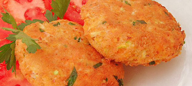 Овощные оладьи с миндалем