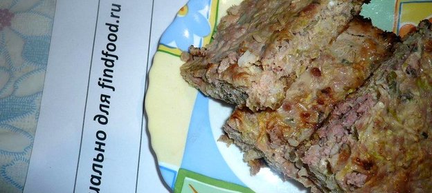 Кабачковая запеканка с мясом и рисом