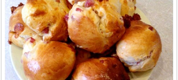 Булочки с ветчиной и сыром