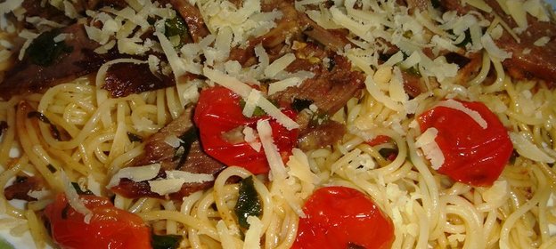 Спагетти с помидорами(и не только)