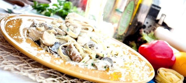 Паста с лесными грибами