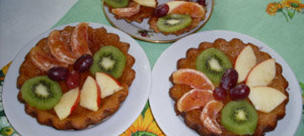 Творожные кексики с фруктами