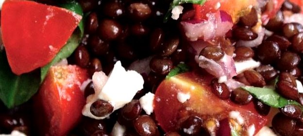 Салат из чечевицы и феты