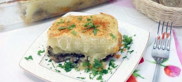Картофельная запеканка с грибами