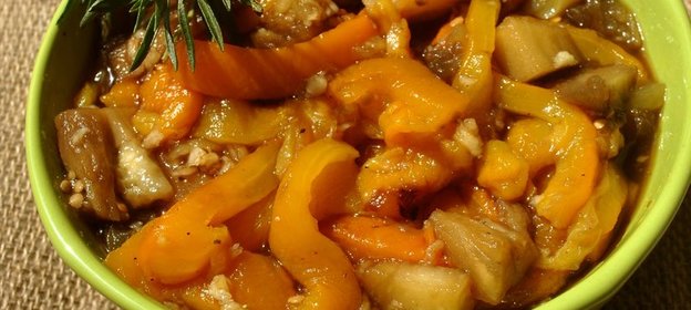 Запечёные овощи с бальзамиком