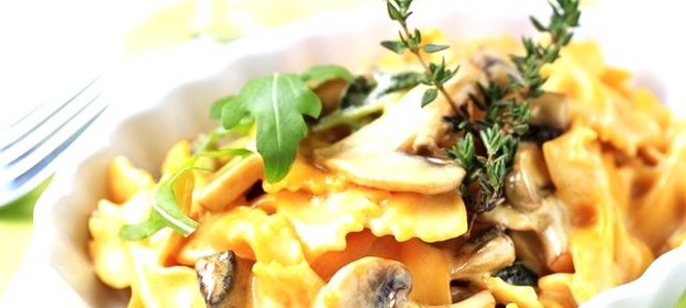 Паста с шампиньонами