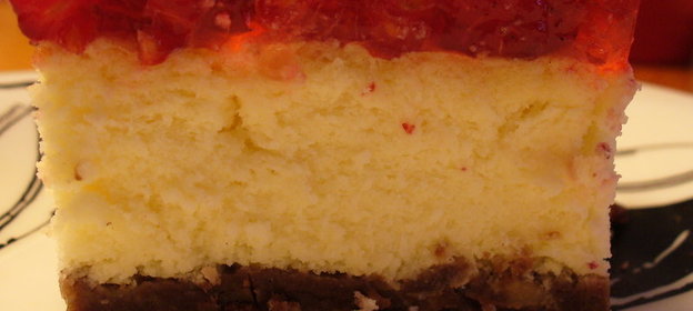 чизкейк с малиной и малиновым желе