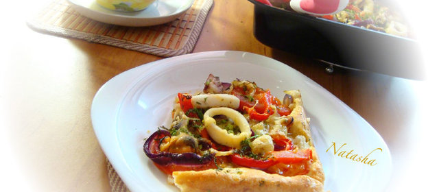 Пицца с морепродуктами