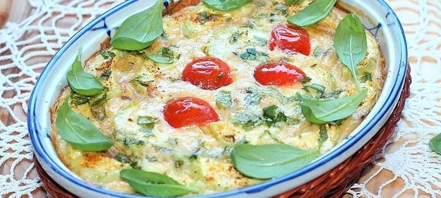 Кабачковая запеканка со сливочным сыром