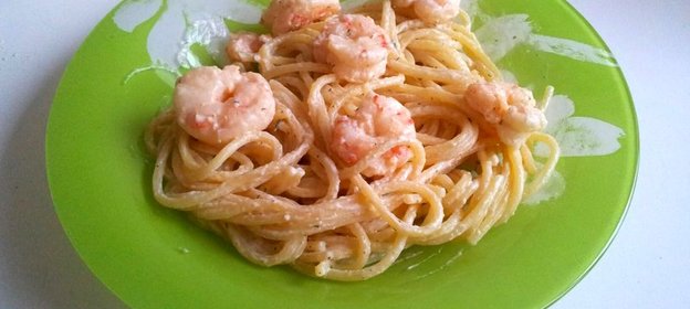 Соус для спагетти с креветками