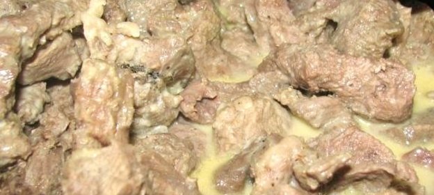 Говядина в белом соусе