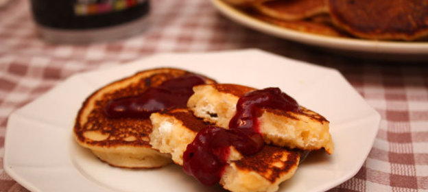 Рисово-кукурузные оладьи с творогом