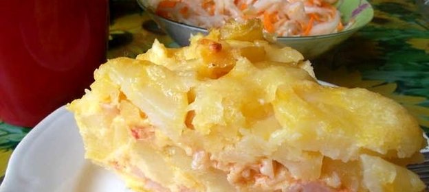 Картофельная запеканка с капустой
