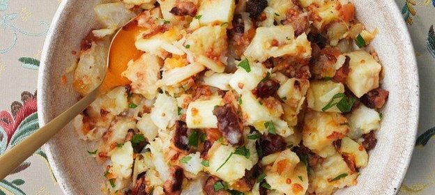 Овощи с беконом