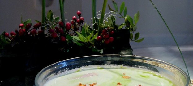 Зеленый капучино (гороховый суп-пюре)