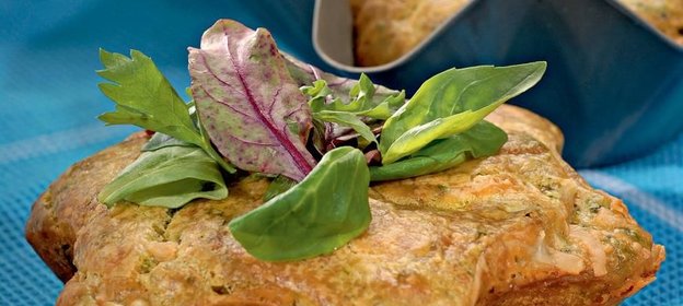 Кексы с сыром и шпинатом