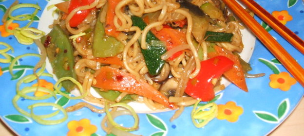 Овощи с китайской вермишелью