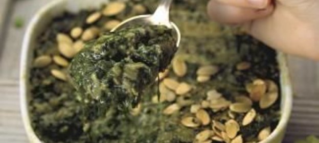 Запеканка из зелени в сливочном соусе