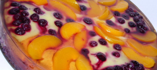 Пирог Персики в желе