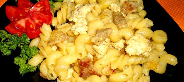 Макароны со смешанным фаршем