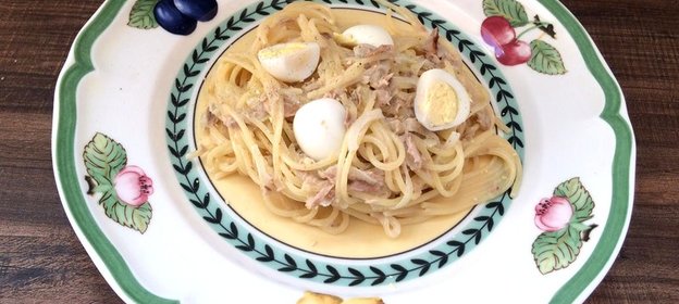 Паста с тунцом в сливочном соусе