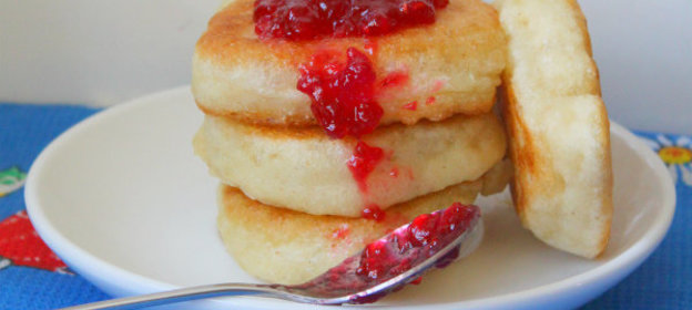 Постные манные оладьи