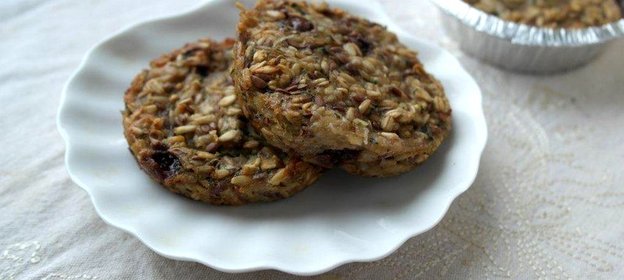 Овсяные кексы с бананом и цукини