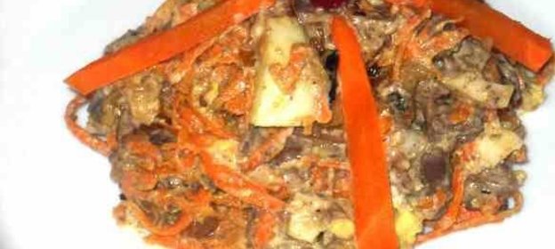 Печеночный салат