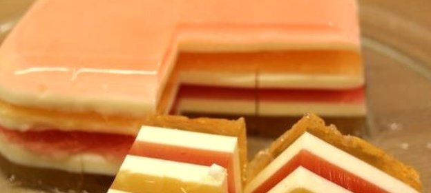 Желе сметанное Зебра