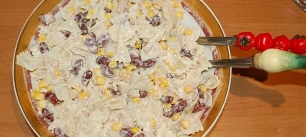 Тунец с макаронами