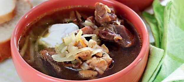 Богатые щи с грибами (Россия)