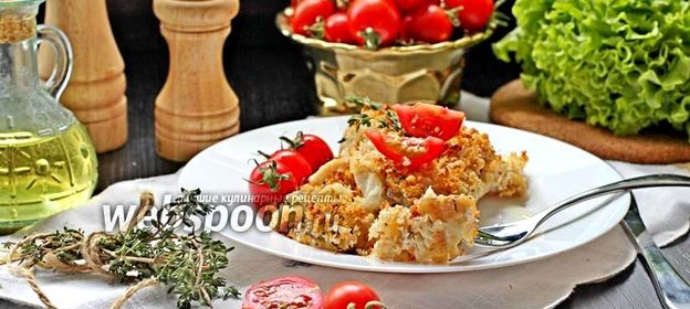 Филе окуня под хлебной крошкой