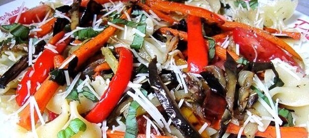 Макароны с овощами