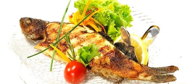 Форель жареная