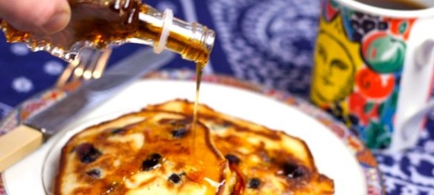 Оладьи с черникой