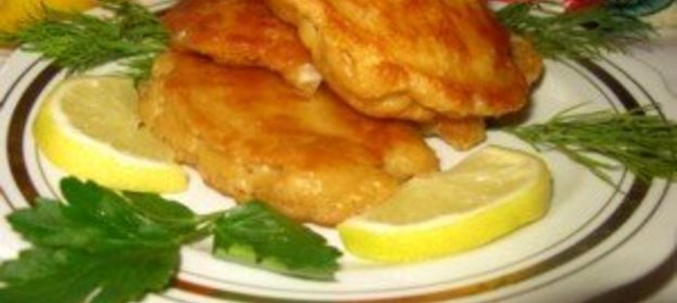 Морской язык в кляре с соевым соусом и сыром