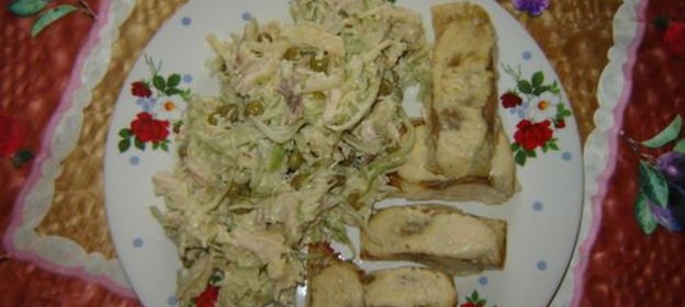 Салат из редьки с курицей