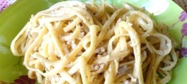 Спагетти с ореховым соусом