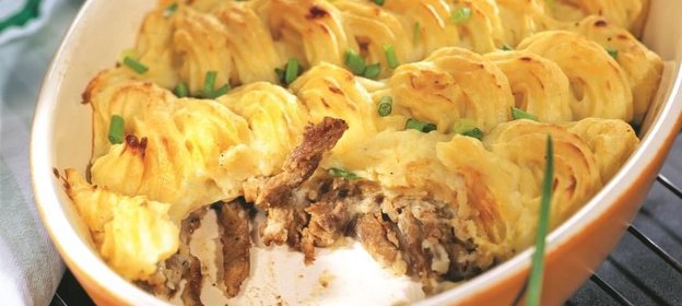 Утиная грудка с яблочно-картофельным пюре