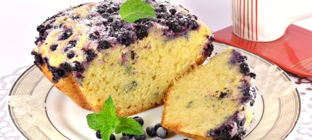 Кекс с черникой