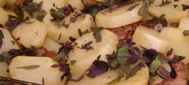 Запеканка из свежих (сушеных) яблок