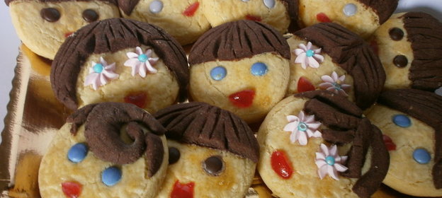 Детское рисовое печенье Весёлые мордашки