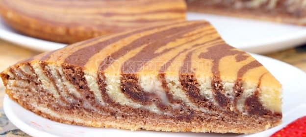 Кекс «Зебра» на сметане