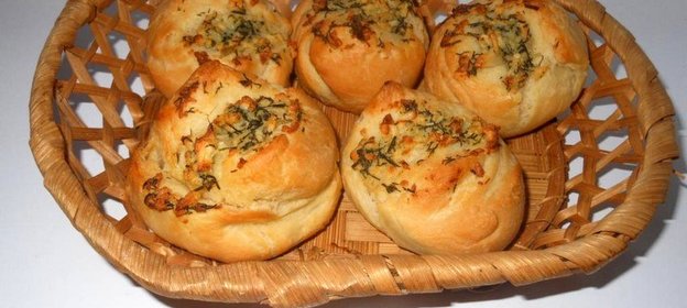 Булочки с чесноком