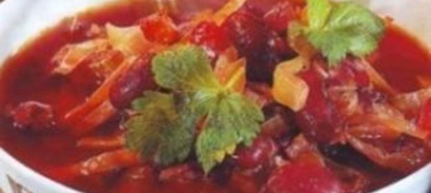 Суп томатный с чесночным хлебом