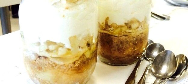 Яблочно-творожный десерт