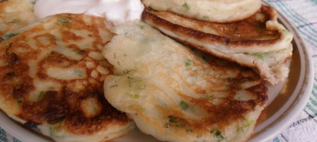 Творожные оладьи с зеленью Весна идёт!