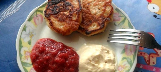 Оладьи с яблоками без яиц